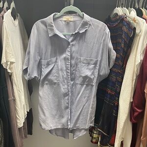 Oversized Cloth & Stone Light Blue Blouse